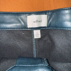 Wilfred Dark Green Leather Pants